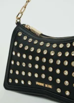 BORSA A SPALLA NERA STRASS Denny Rose