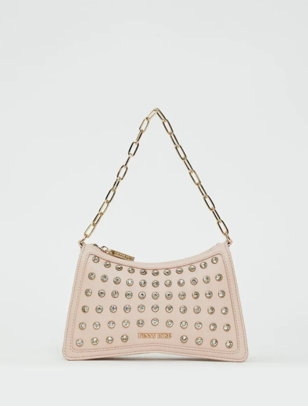 BORSA A SPALLA ROSA STRASS Denny Rose