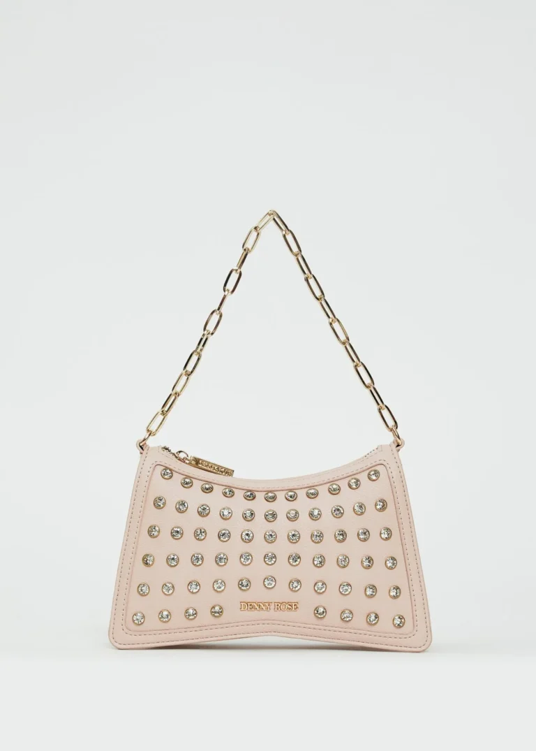 BORSA A SPALLA ROSA STRASS Denny Rose