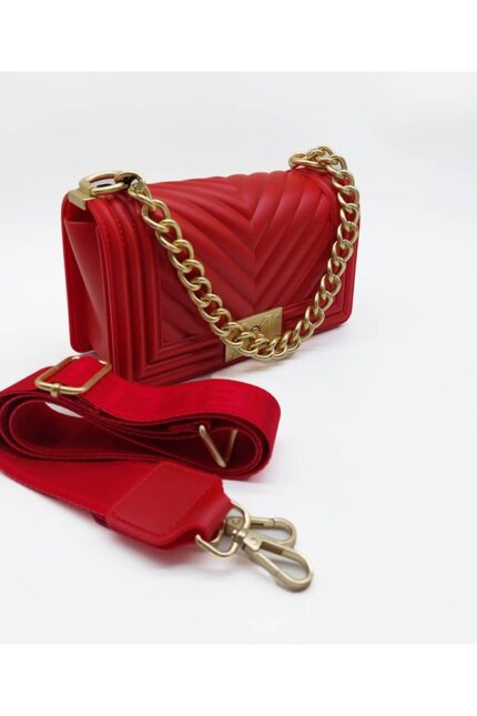 BORSA FLAT MEDIUM ROSSO Marc Ellis