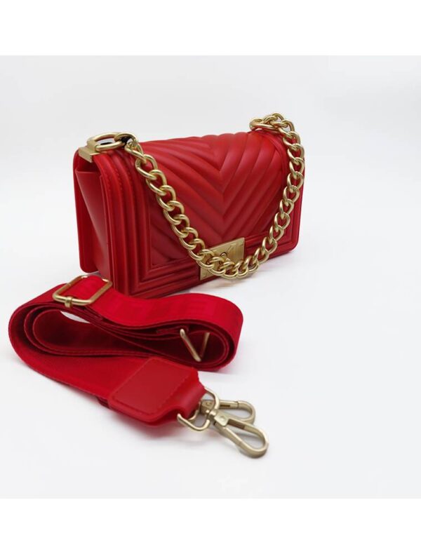 BORSA FLAT MEDIUM ROSSO Marc Ellis