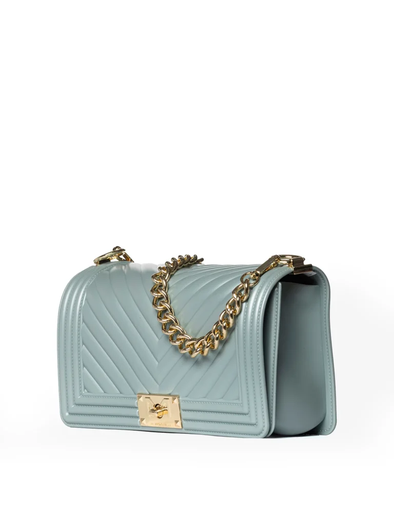 BORSA FLAT AZZURRO POLVERE Marc Ellis