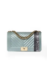 BORSA FLAT AZZURRO POLVERE Marc Ellis