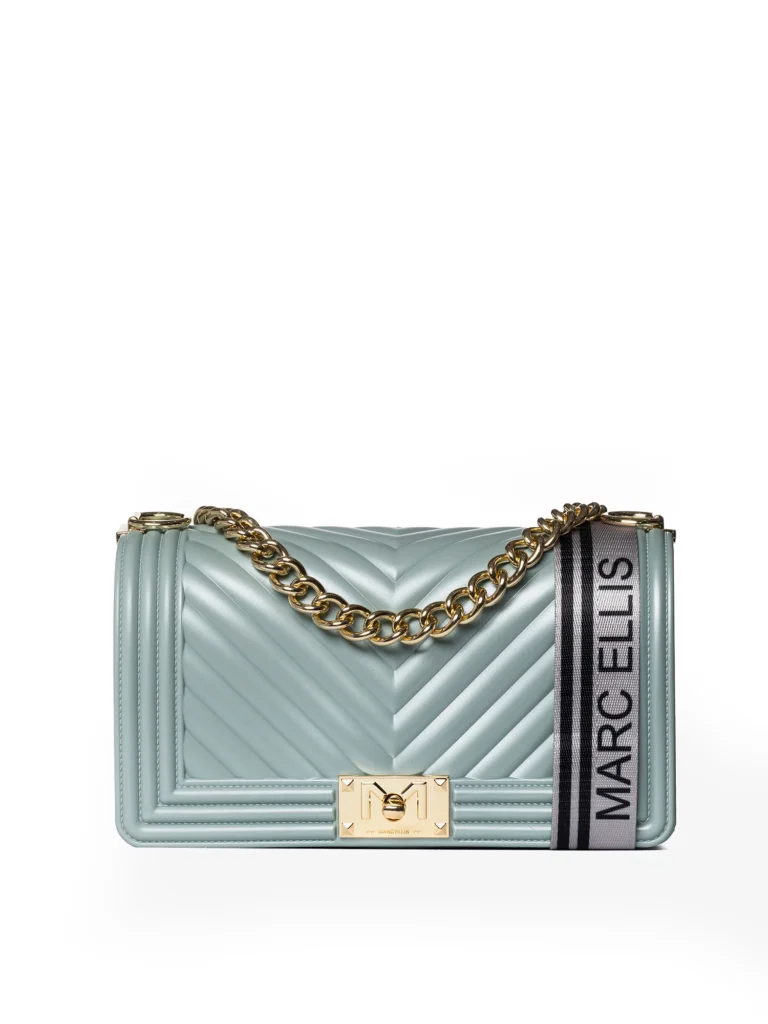 BORSA FLAT AZZURRO POLVERE Marc Ellis