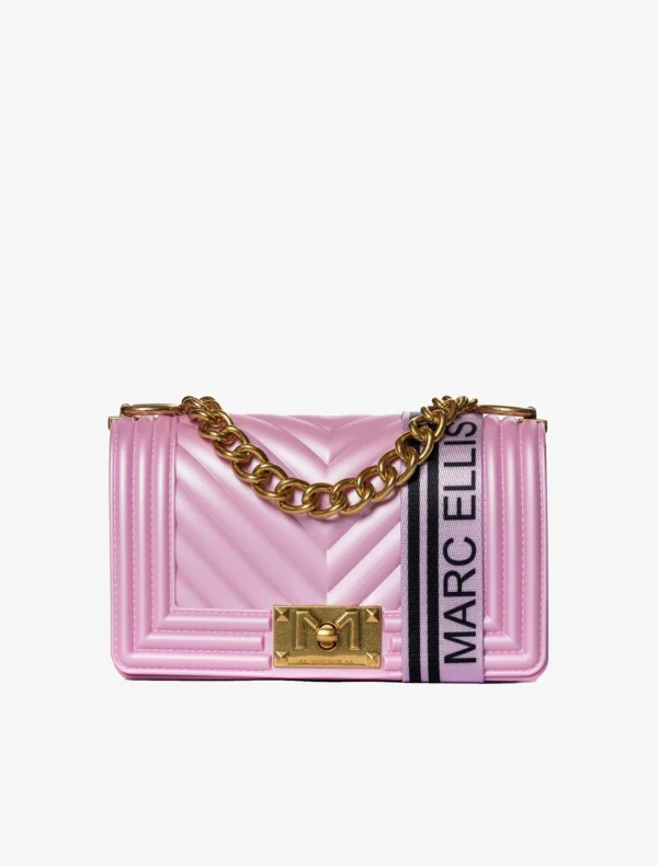BORSA FLAT SMALL ROSA BUBBLE Marc Ellis