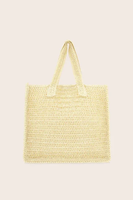 BORSA IN PAGLIA AVORIO Effek