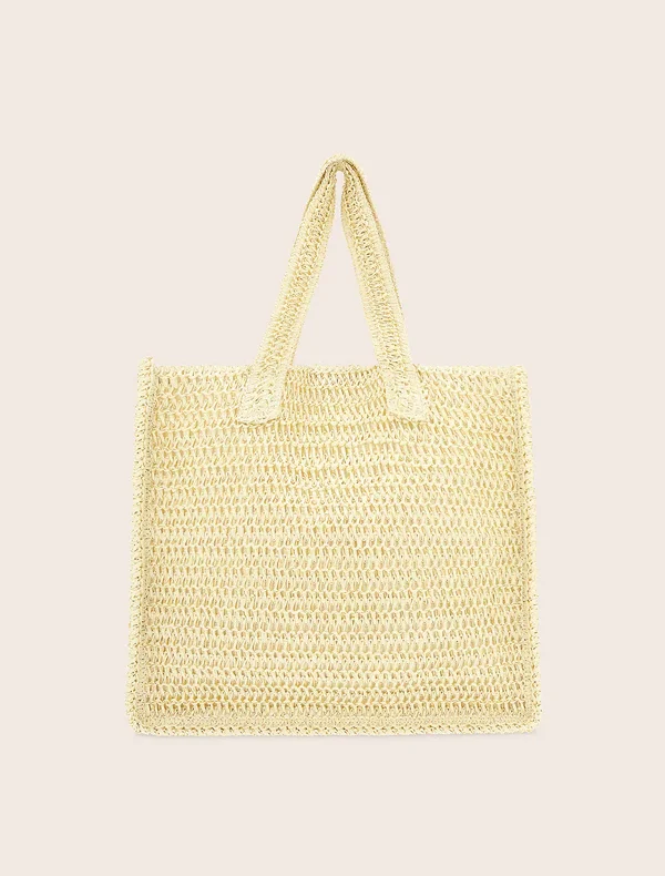 BORSA IN PAGLIA AVORIO Effek
