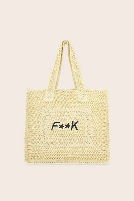 BORSA IN PAGLIA AVORIO Effek