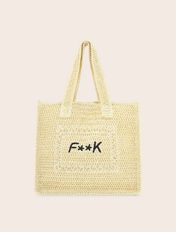 BORSA IN PAGLIA AVORIO Effek