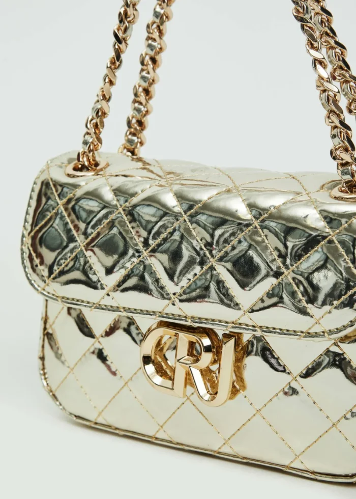 BORSA LAMINATA ORO Denny Rose