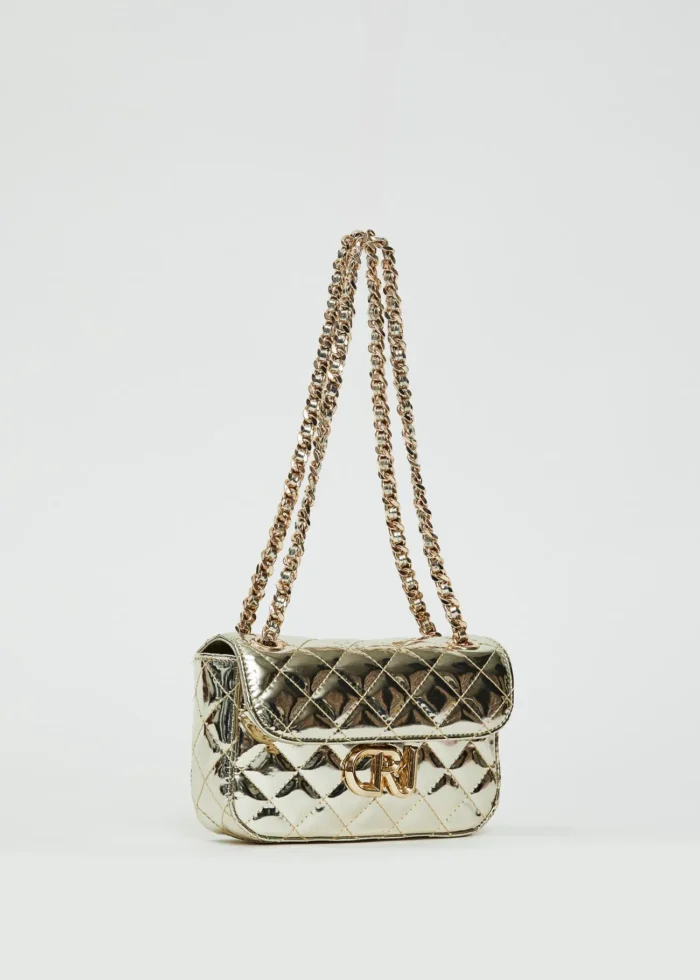 BORSA LAMINATA ORO Denny Rose