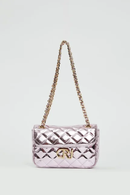 BORSA LAMINATA ROSA Denny Rose