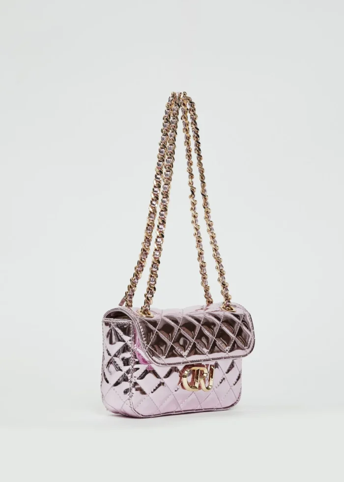 BORSA LAMINATA ROSA Denny Rose