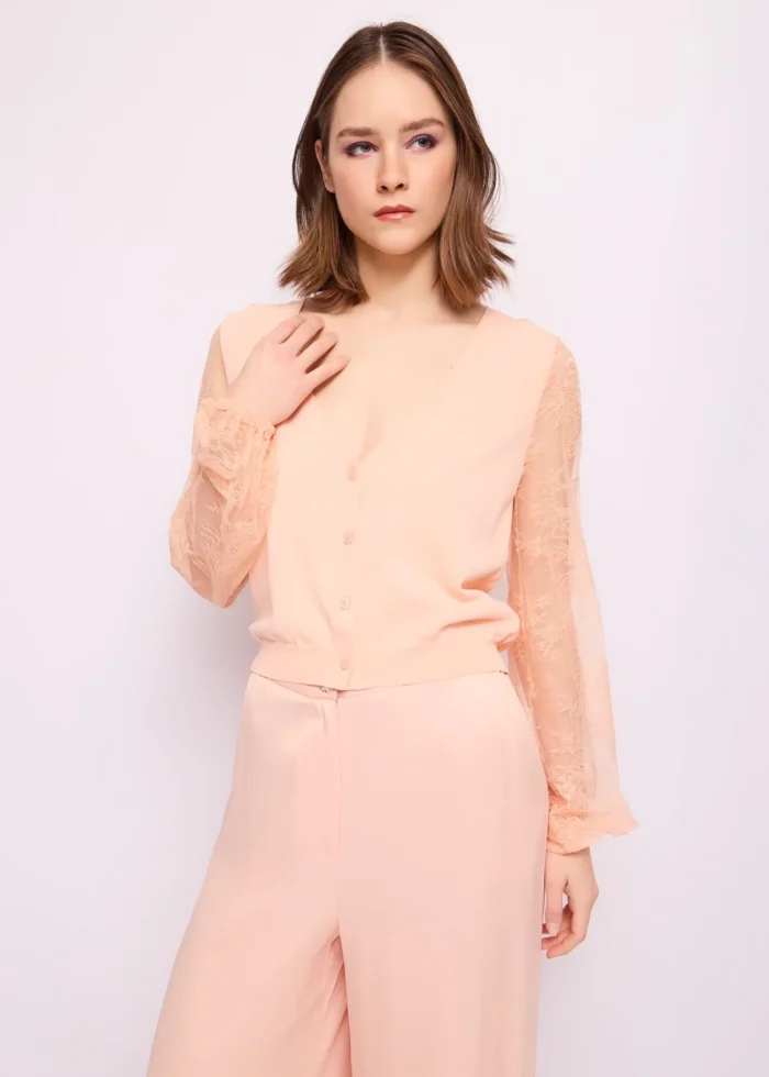 CARDIGAN PESCA E PIZZO Denny Rose