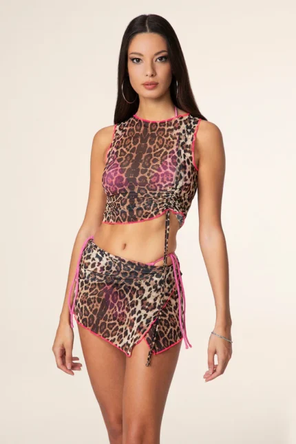 CROP TOP MACULATO ROSA Effek 3