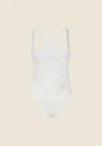INTERO MONOKINI BIANCO STRASS Effek
