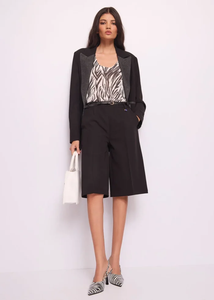 PANTALONE BERMUDA NERO Denny Rose