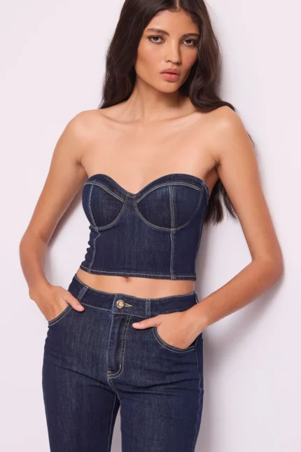 TOP BUSTIER IN DENIM Denny Rose