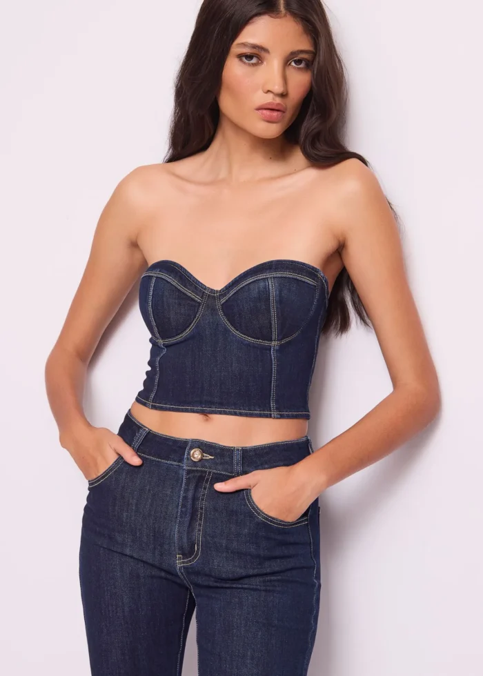 TOP BUSTIER IN DENIM Denny Rose