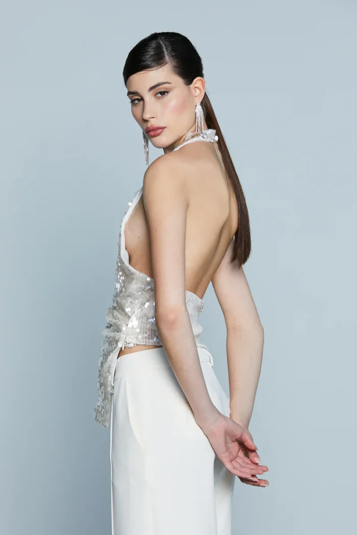 TOP PAILLETTES AVORIO BELEM Relish