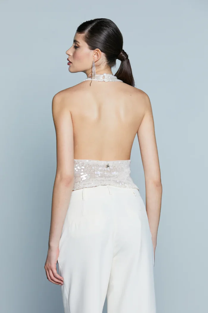 TOP PAILLETTES AVORIO BELEM Relish