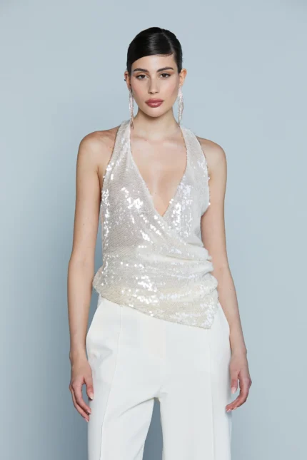 TOP PAILLETTES AVORIO BELEM Relish