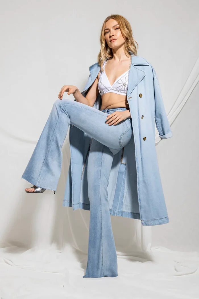 TRENCH IN DENIM STRASS BLANCA Relish