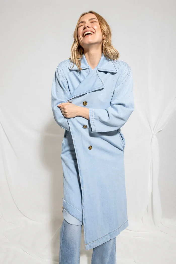 TRENCH IN DENIM STRASS BLANCA Relish