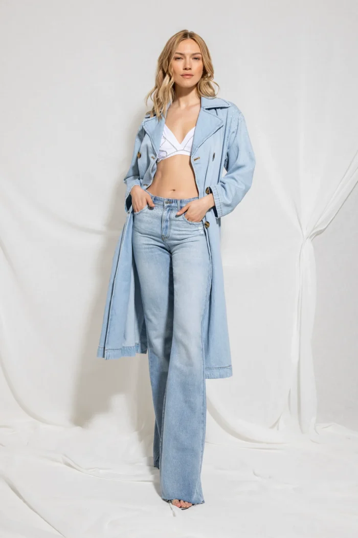 TRENCH IN DENIM STRASS BLANCA Relish