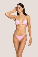 BIKINI TRIANGOLO PERLE ROSA 4giveness