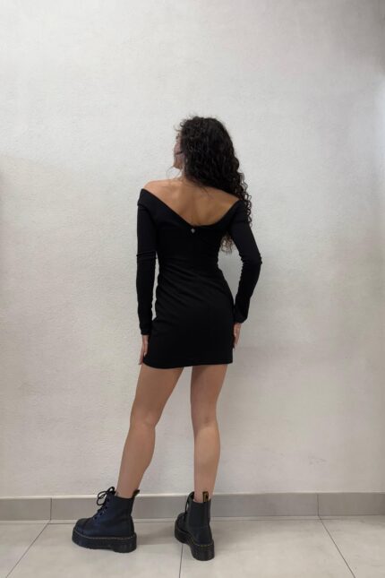 ABITO NERO "V" NECK DRESS SANDY Aniye By