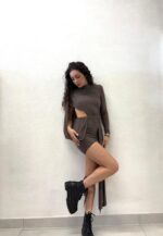 ABITO FANGO MINI DRESS XENA Aniye By