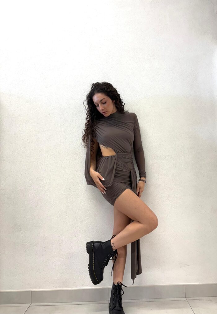 ABITO FANGO MINI DRESS XENA Aniye By