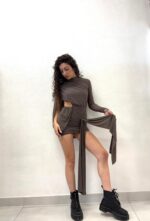ABITO FANGO MINI DRESS XENA Aniye By