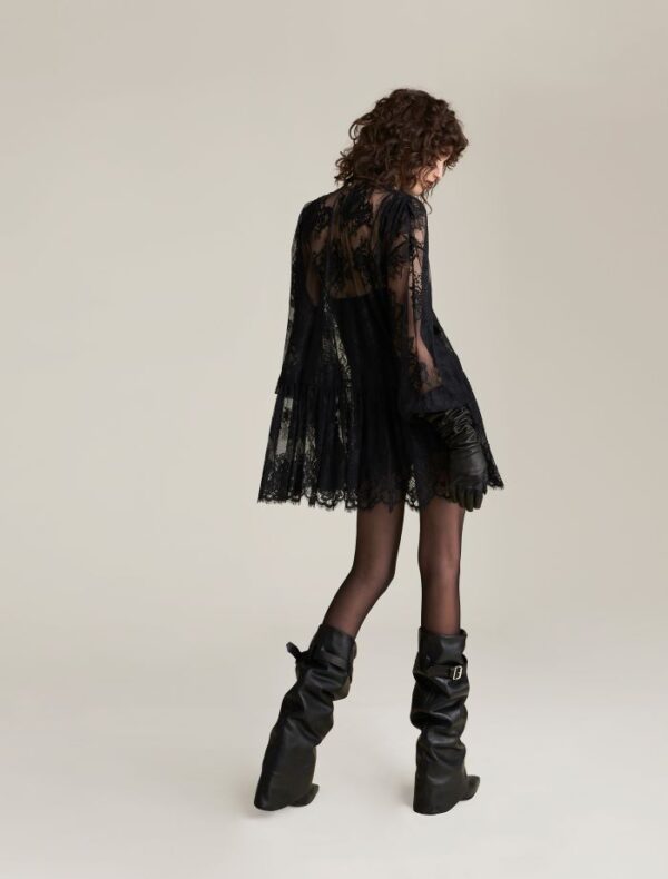ABITO PIZZO NERO BABYDOLL DRESS LACE Aniye By