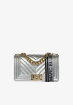 BORSA FLAT SMALL ARGENTO Marc Ellis