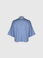 CAMICIA CROP AZZURRA STRASS Odi et Amo