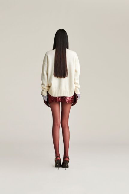 MAGLIA OVER BIANCA PULL KOLOR Aniye By