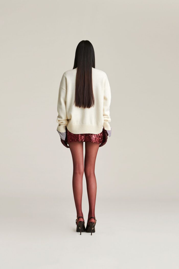 MAGLIA OVER BIANCA PULL KOLOR Aniye By
