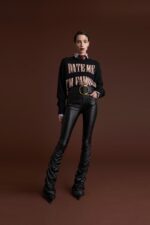 MAGLIA PULL NERA CROP KOLOR Aniye By