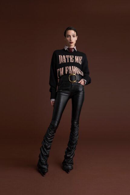 MAGLIA PULL NERA CROP KOLOR Aniye By