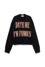 MAGLIA PULL NERA CROP KOLOR Aniye By
