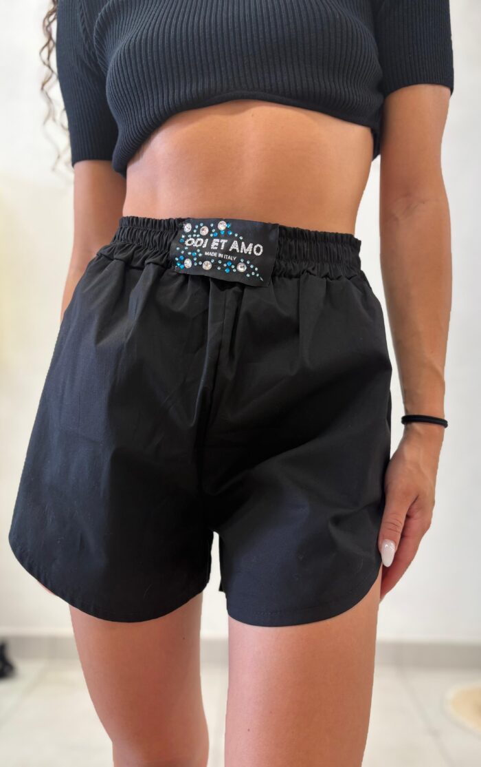PANTALONCINO SHORTS NERO Odi et Amo