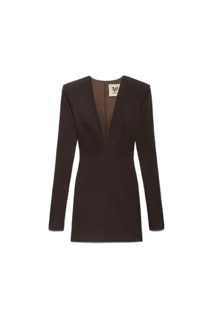 ABITO TUBINO MOKA V DRESS SIENNA Aniye By