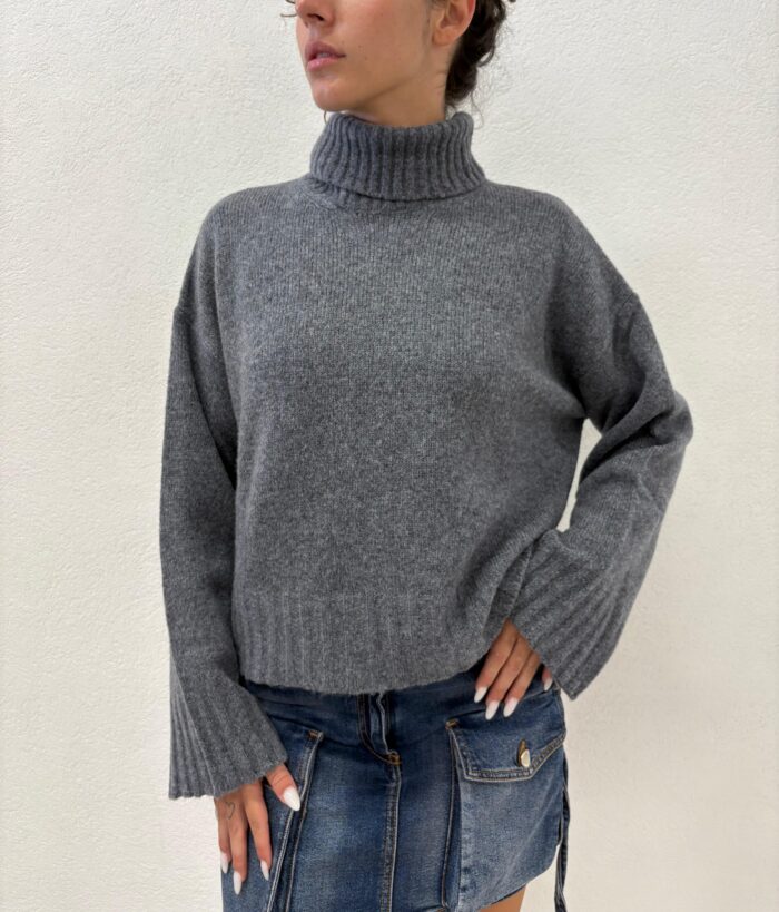 MAGLIA PULL DOLCEVITA GRIGIO TURTLENECK CHRIS Aniye By