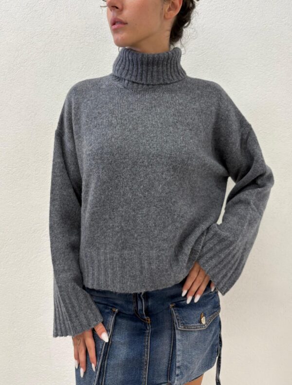MAGLIA PULL DOLCEVITA GRIGIO TURTLENECK CHRIS Aniye By