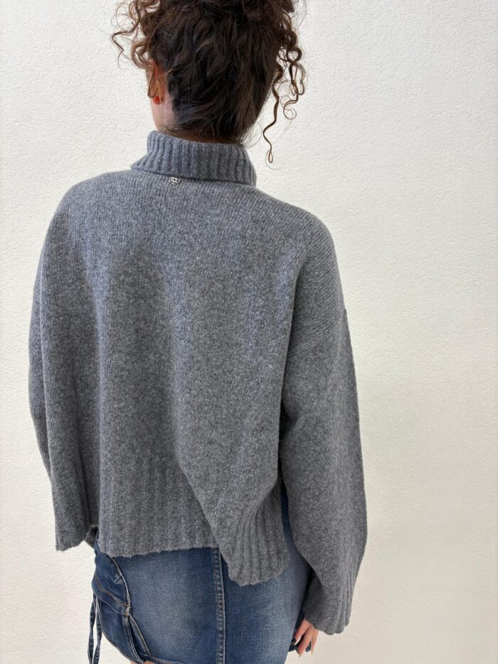 MAGLIA PULL DOLCEVITA GRIGIO TURTLENECK CHRIS Aniye By