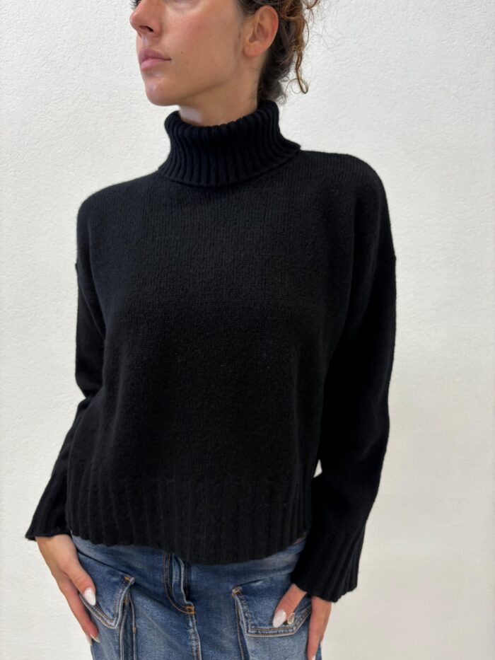 MAGLIA PULL DOLCEVITA NERO TURTLENECK CHRIS Aniye By