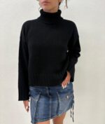 MAGLIA PULL DOLCEVITA NERO TURTLENECK CHRIS Aniye By