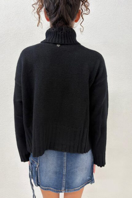 MAGLIA PULL DOLCEVITA NERO TURTLENECK CHRIS Aniye By